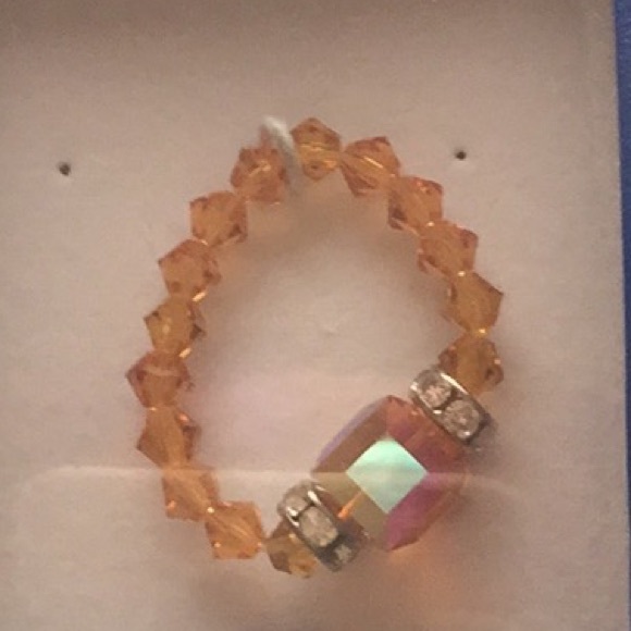 Swarovski crystal ring with gift🎁 pink or taupe - Picture 2 of 3